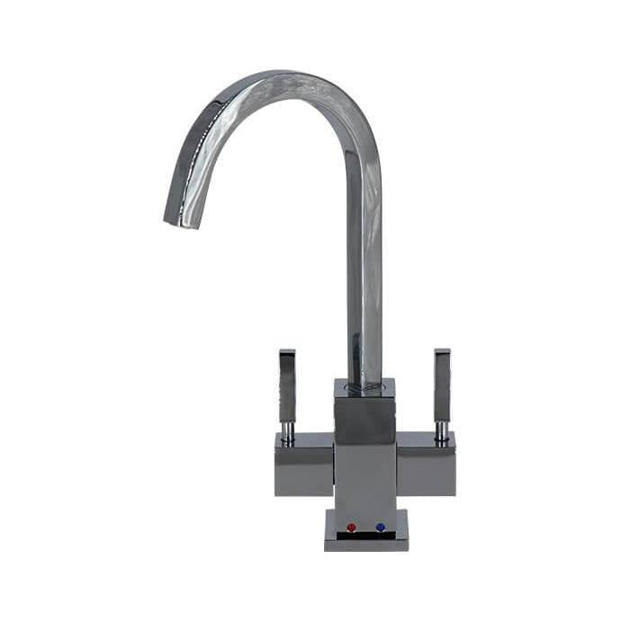 Hot and Cold Water Faucet with Contemporary Square Body