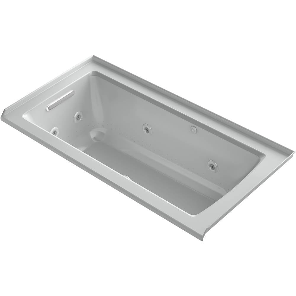 Archer 60" x 30" alcove Heated BubbleMassage air bath and whirlpool, left drain