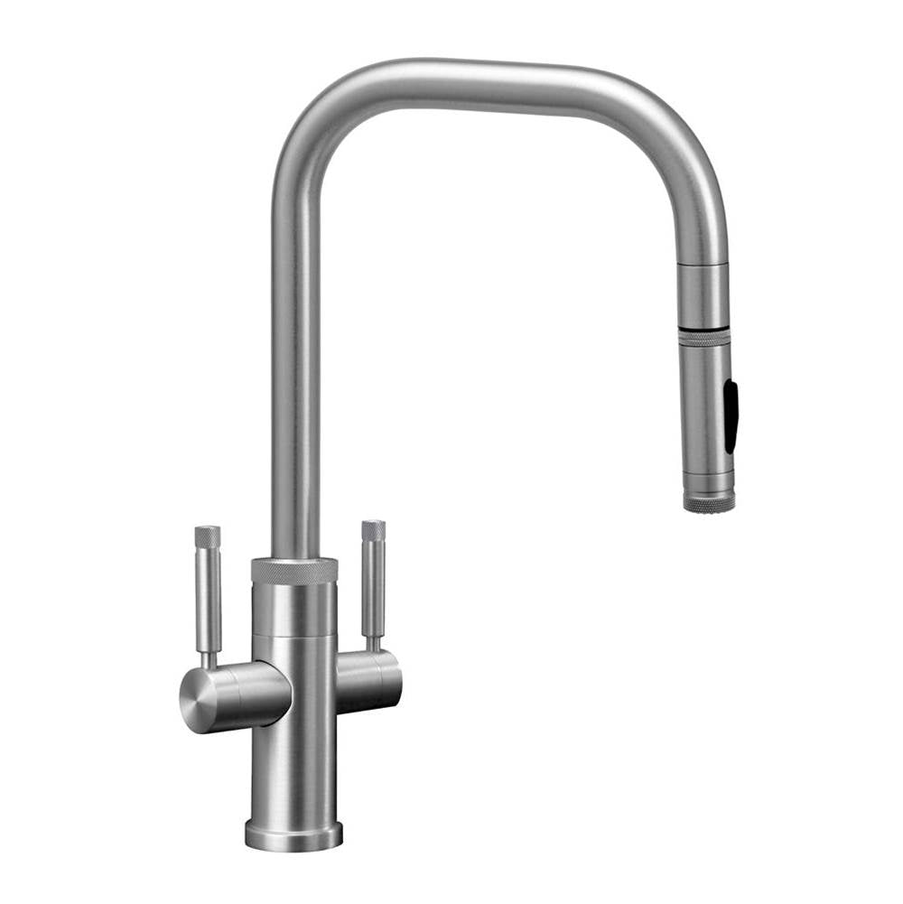 Fulton Industrial 2 Handle PLP Pulldown Faucet - Toggle Sprayer