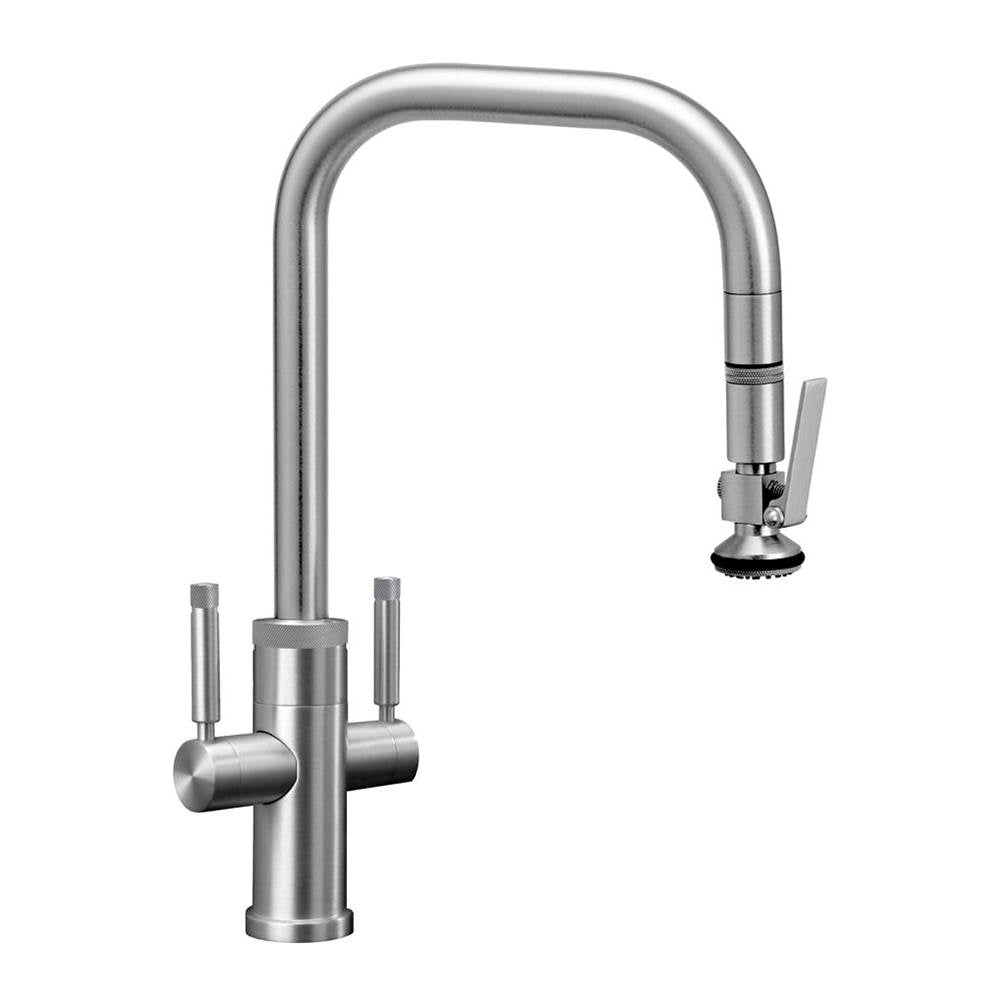 Fulton Industrial 2 Handle PLP Pulldown Faucet - Lever Sprayer