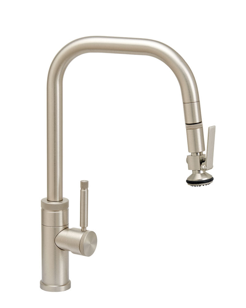 Fulton Industrial PLP Pulldown Faucet - Angled Spout - Lever Sprayer - 2pc. Suite