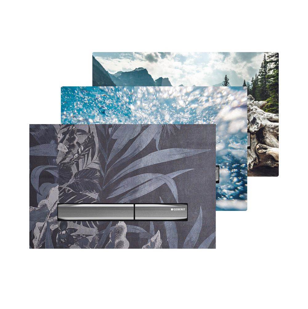 Actuator Plate Sigma50 For Dual Flush, Metal Colour Chrome-Plated: Chrome-Plated, Black Walnut