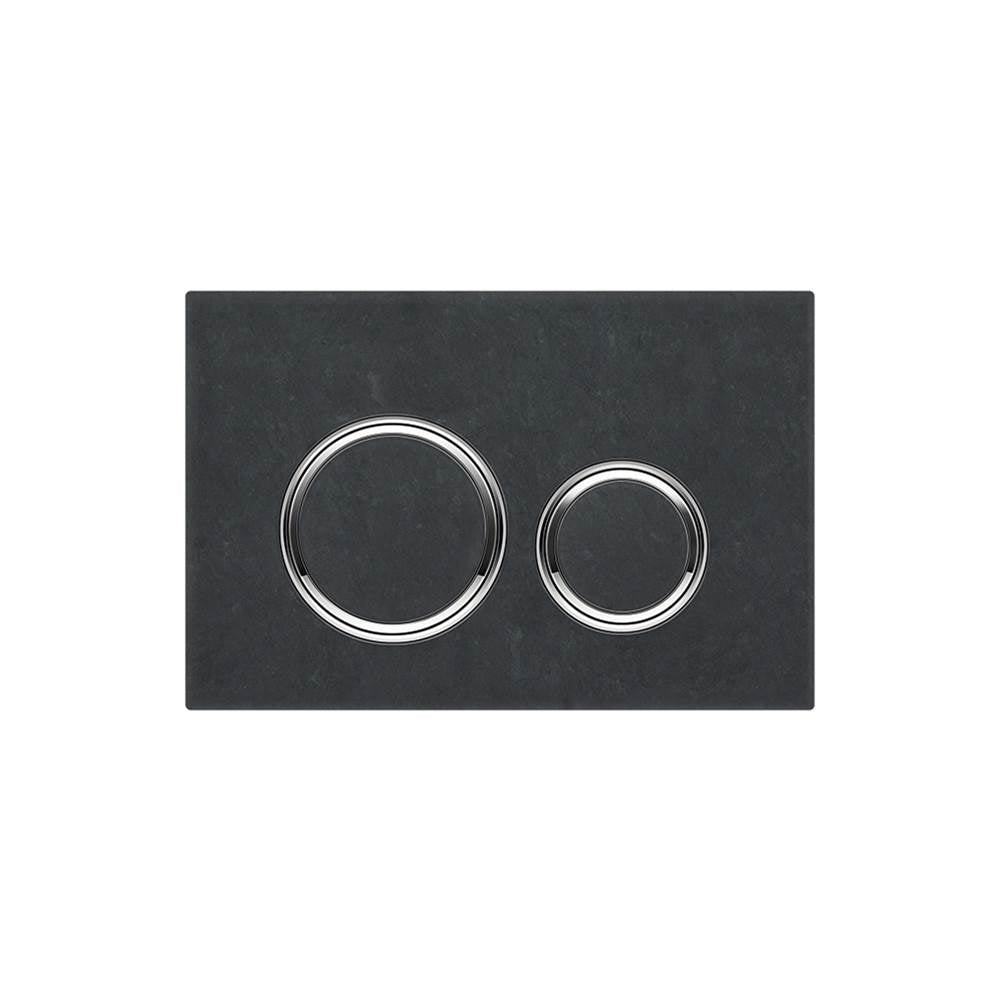 Actuator Plate Sigma21 For Dual Flush: Mustang Slate, Bright Chrome-Plated