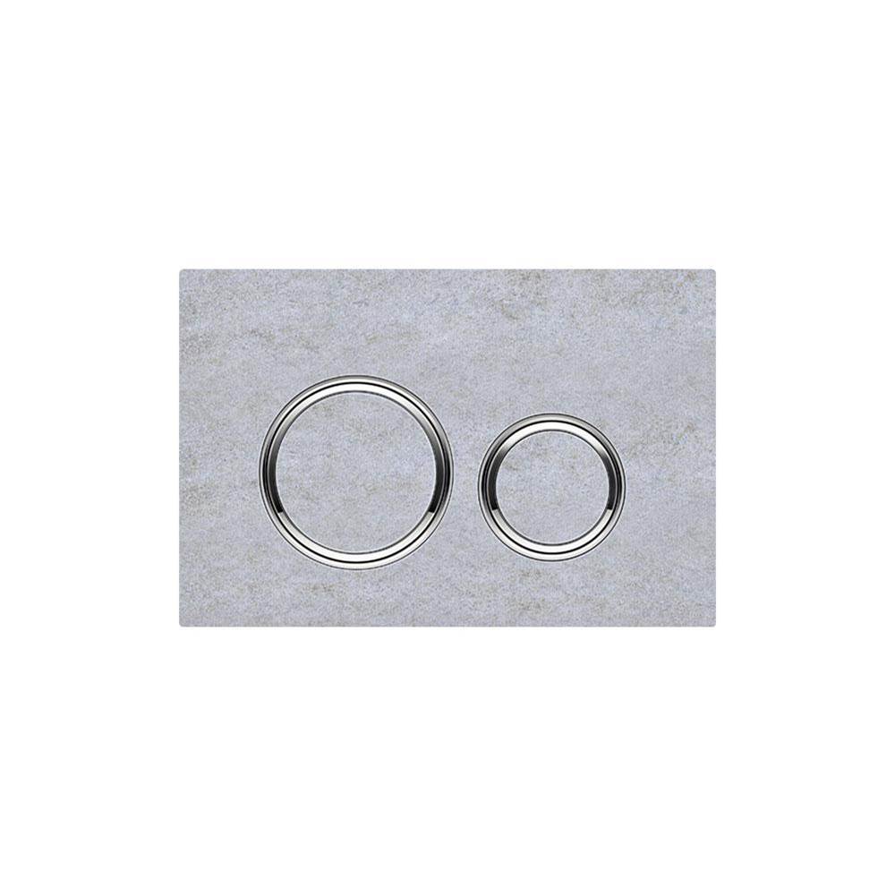 Actuator Plate Sigma21 For Dual Flush, Metal Colour Chrome-Plated: Chrome-Plated, Black Walnut