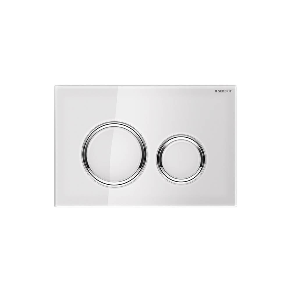 Actuator Plate Sigma21 For Dual Flush: White, Bright Chrome-Plated