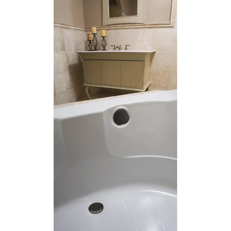 Bathtub Drain With Turncontrol Handle Actuation, Rough-In Unit 17-24" Pp With Ready-To-Fit-Set Trim Kit: Hard Coat Oil-Rubbed Bronze