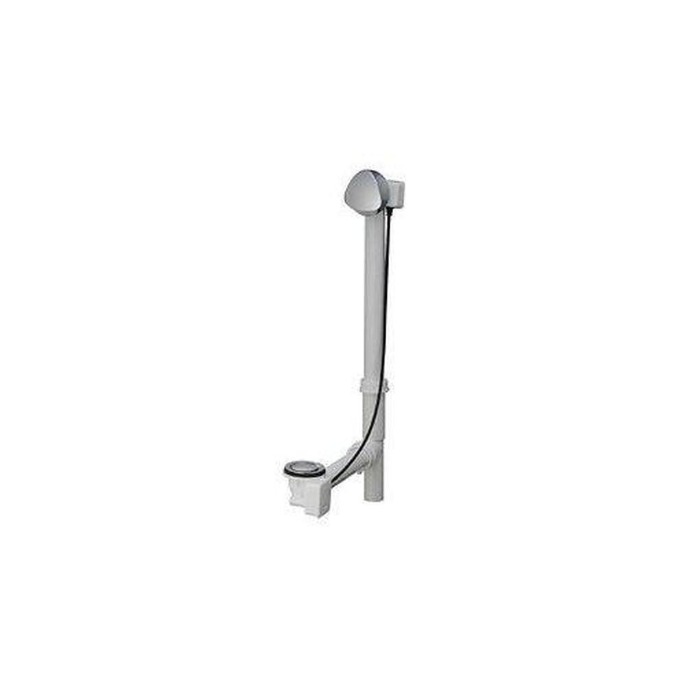 Bathtub Drain With Turncontrol Handle Actuation, Rough-In Unit 17-24" Pp With Ready-To-Fit-Set Trim Kit: Bright Chrome-Plated