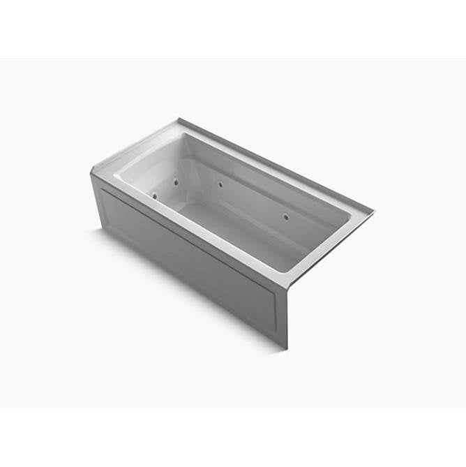 Archer 66" x 32" alcove whirlpool bath with Bask heated surface, right drain