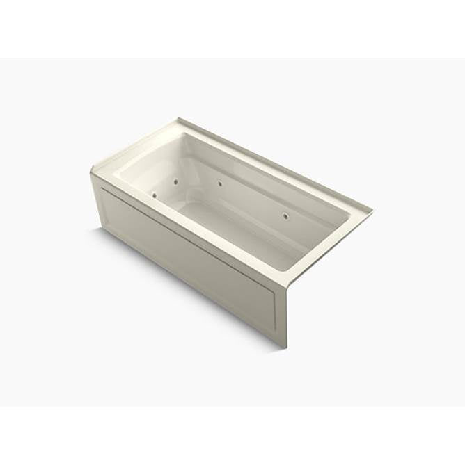 Archer 66" x 32" alcove whirlpool bath with Bask heated surface, right drain