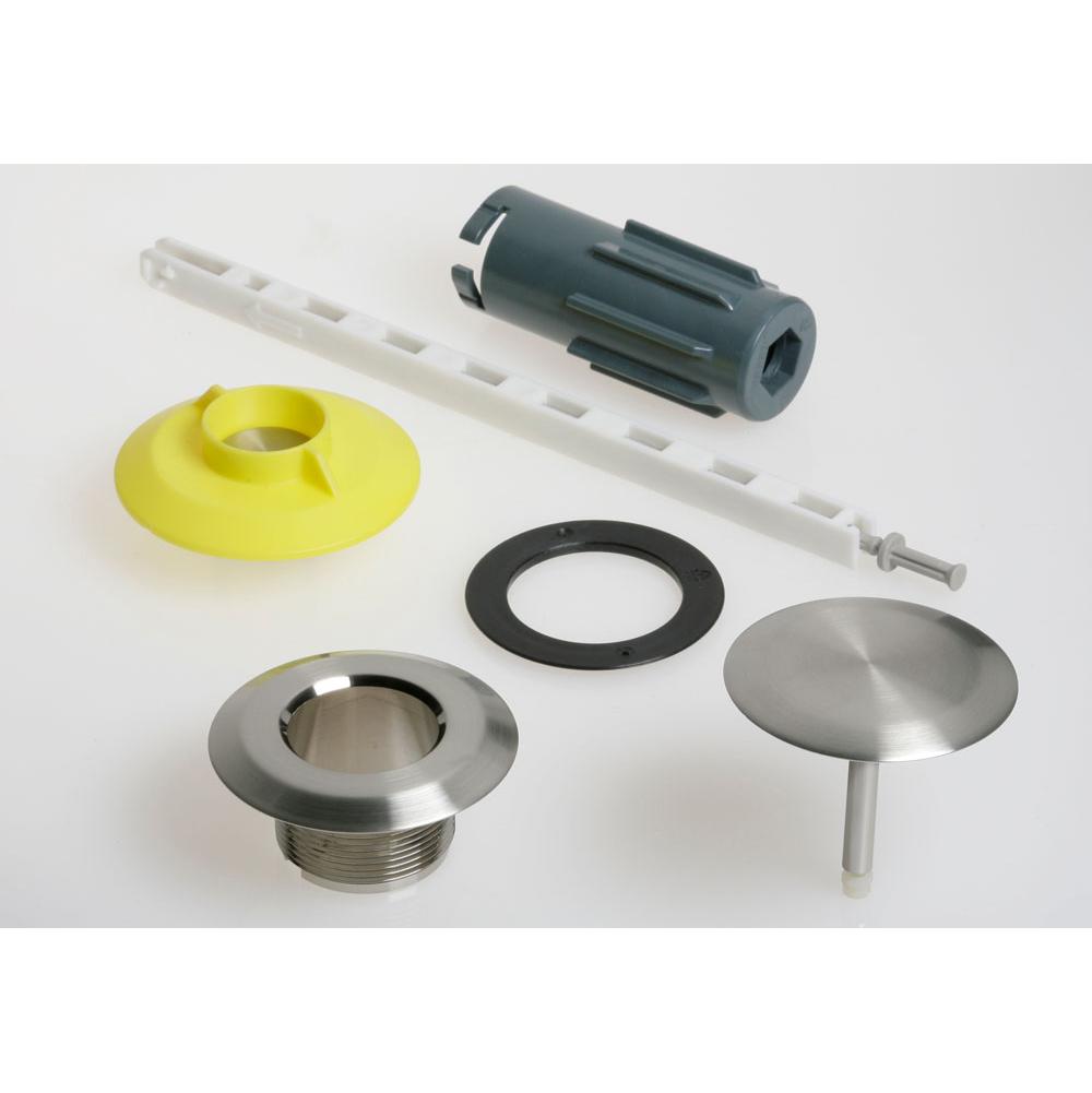 Ready-To-Fit-Set D52, For Bathtub Drain With Push Actuation Pushcontrol: Pvd Brushed Nickel