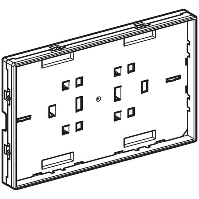 Support Plate With Sight Frame, For Cover Plate Omega, Surface-Even: Bright Chrome-Plated