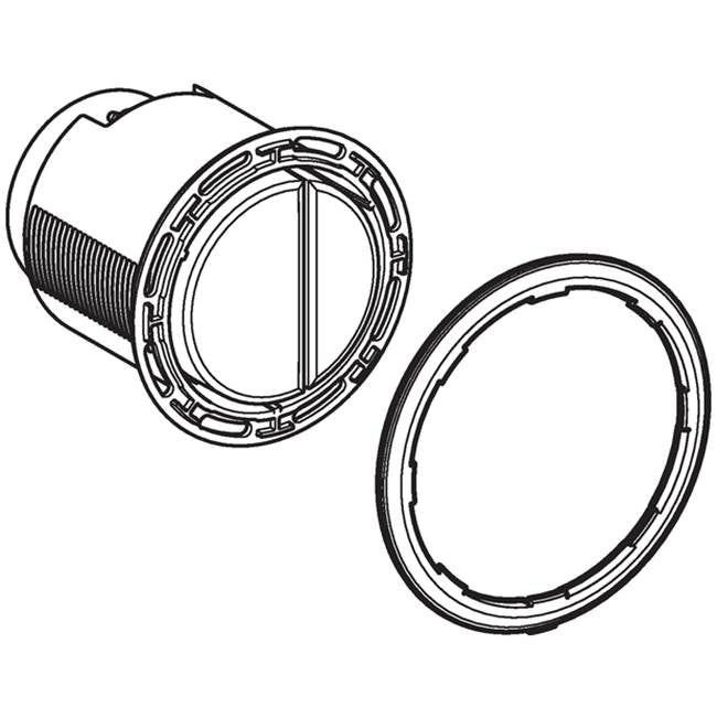 Actuator For Remote Flush Actuation Type 01, Pneumatic, For Dual Flush: Bright Chrome-Plated