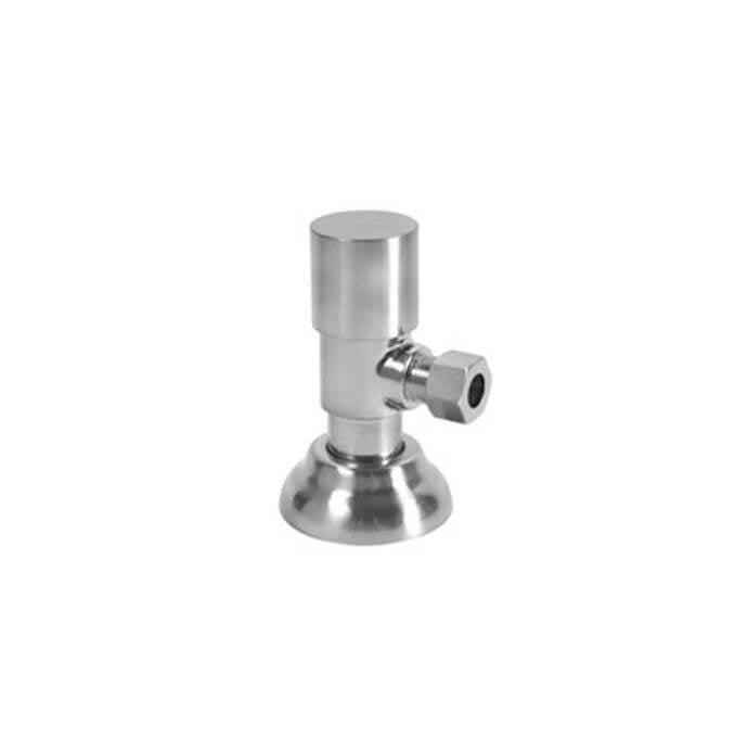 Contemporary Round Handle with 1/4 Turn Ceramic Disc Cartridge Valve - Lead Free - Angle (1/2" Compression)