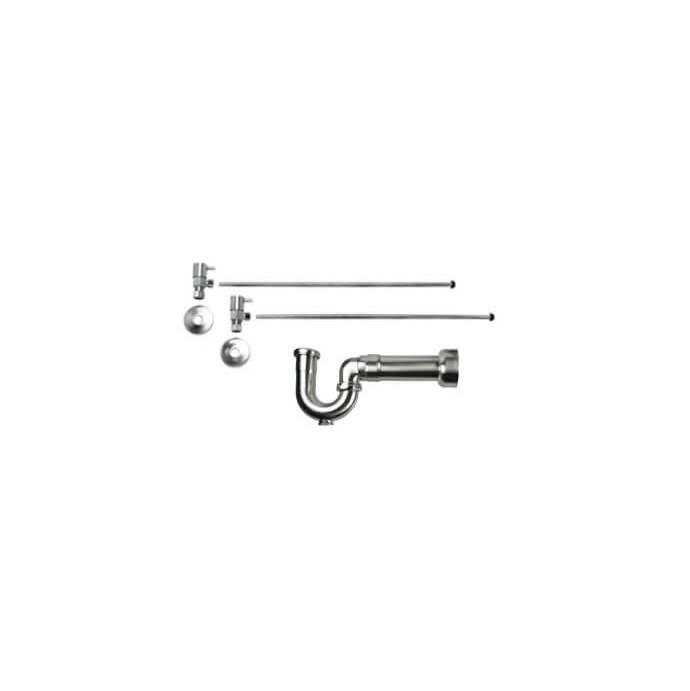 Lavatory Supply Kit - Contemporary Lever Handle with 1/4 Turn Ceramic Disc Cartridge Valve (MT5003L-NL) - Angle, Massachusetts P-Trap