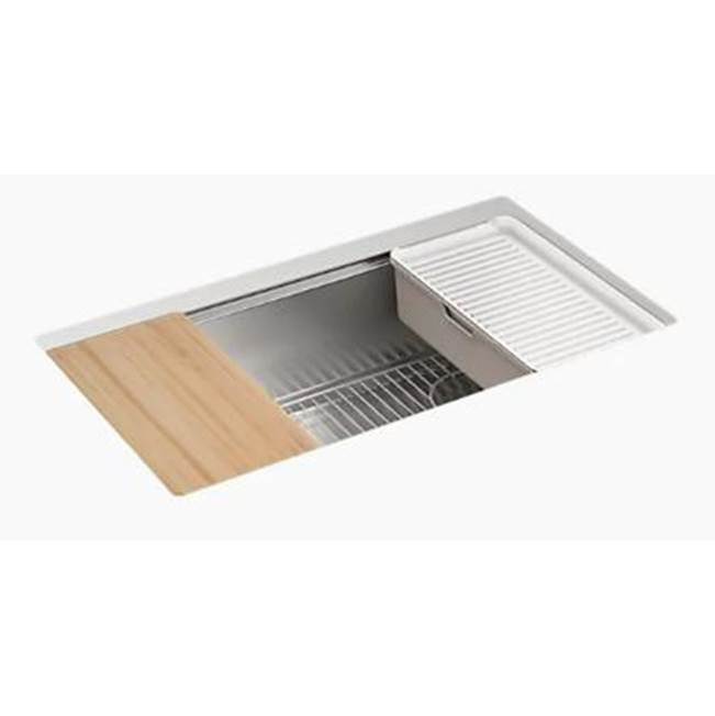 Strive 32" undermount single-bowl workstation kitchen sink