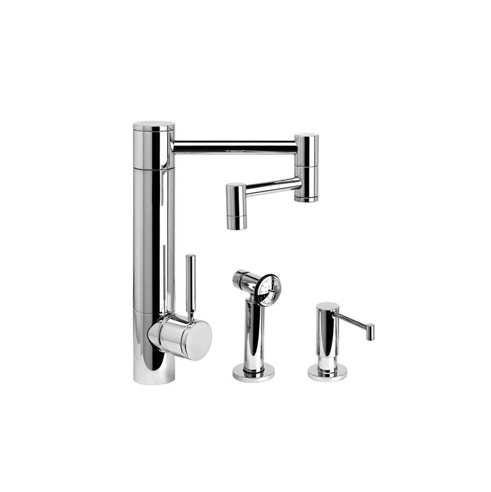 Hunley Kitchen Faucet - 12" Articulated Spout - 2pc. Suite