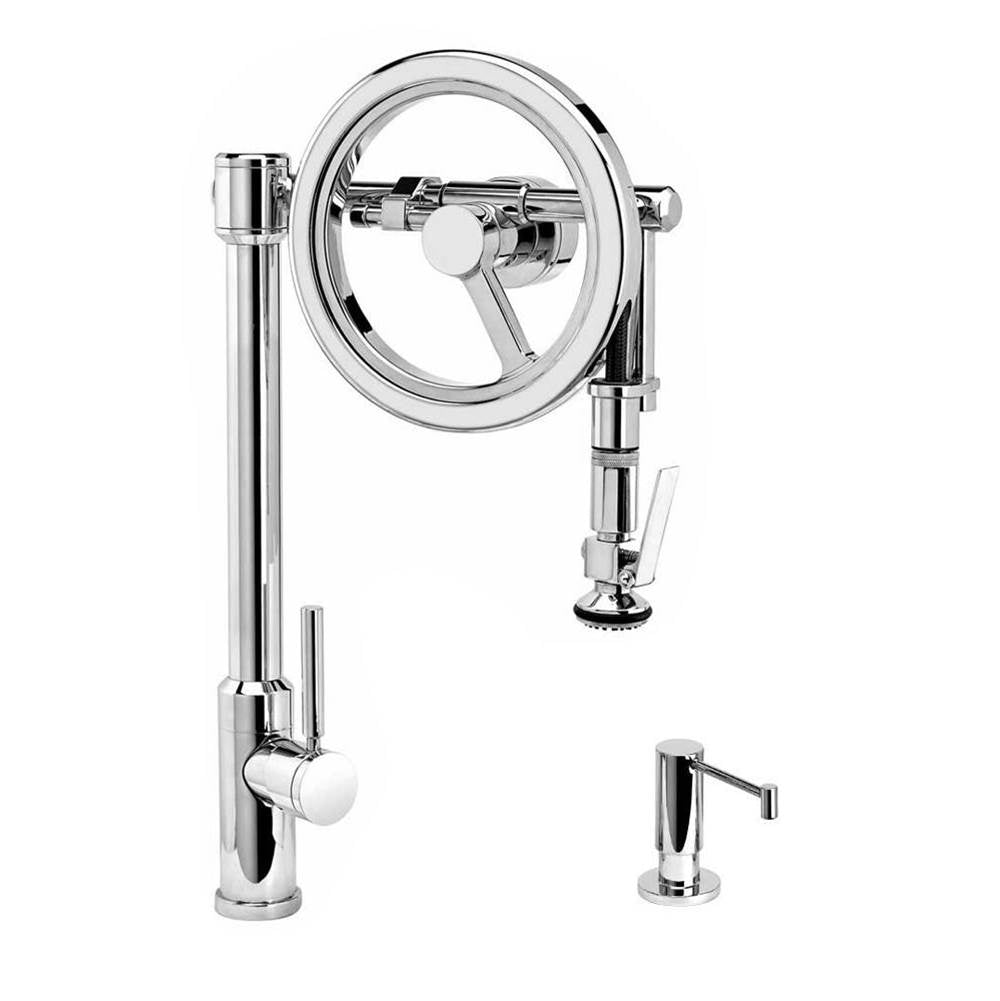 Endeavor Wheel Pulldown Faucet - Lever Sprayer - 2pc. Suite