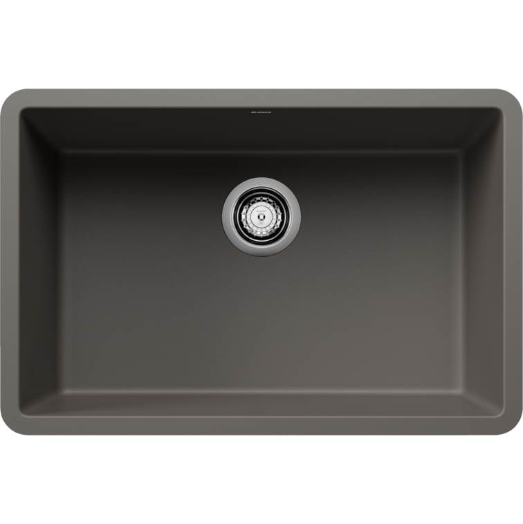 Precis SILGRANIT 27" Single Bowl Undermount Kitchen Sink - Volcano Gray