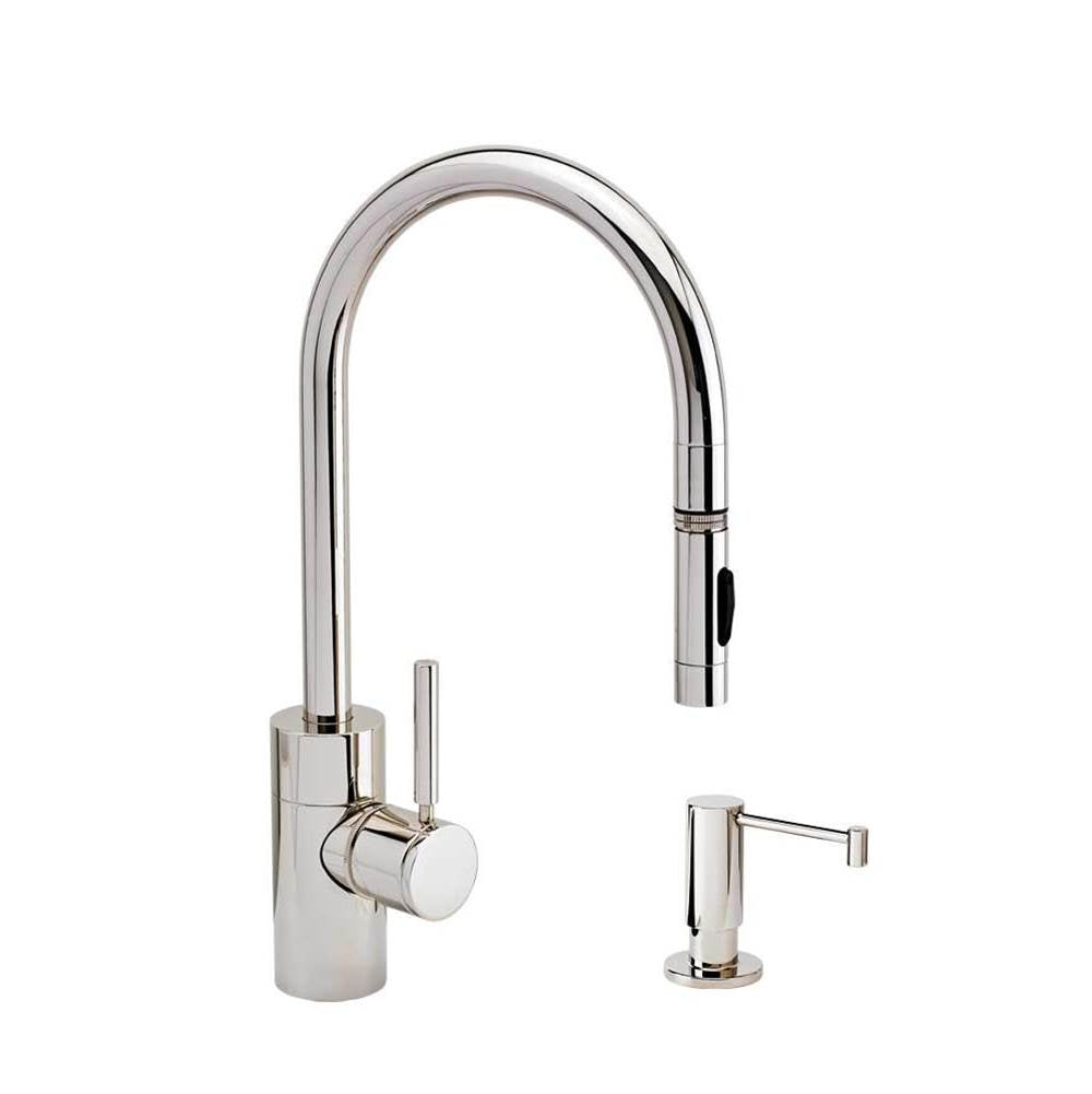 Contemporary PLP Pulldown Faucet - Lever Sprayer - 2pc. Suite
