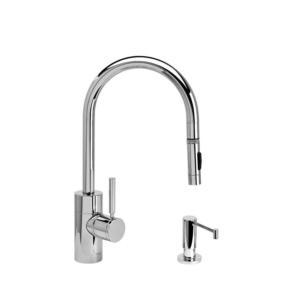 Contemporary PLP Pulldown Faucet - Toggle Sprayer - 2pc. Suite