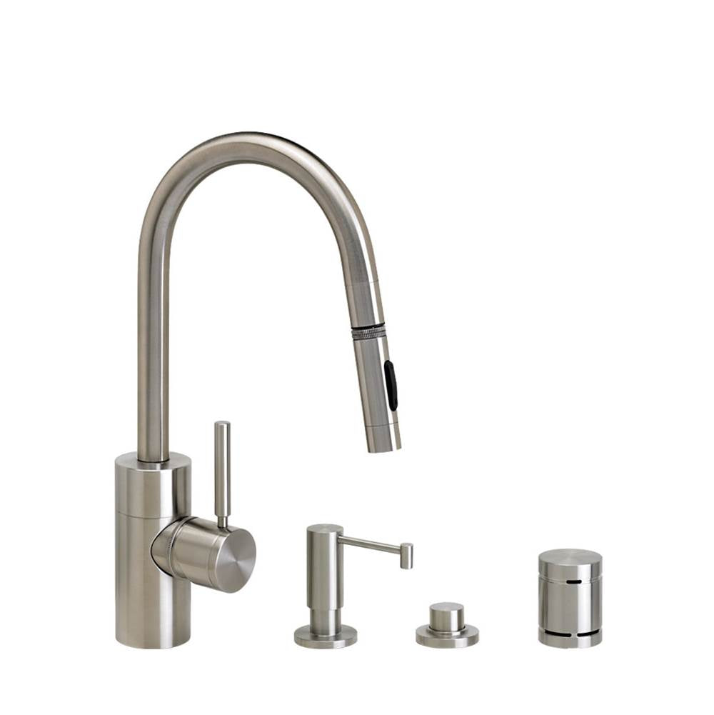 Contemporary Prep Size PLP Pulldown Faucet - Toggle Sprayer - 4pc. Suite