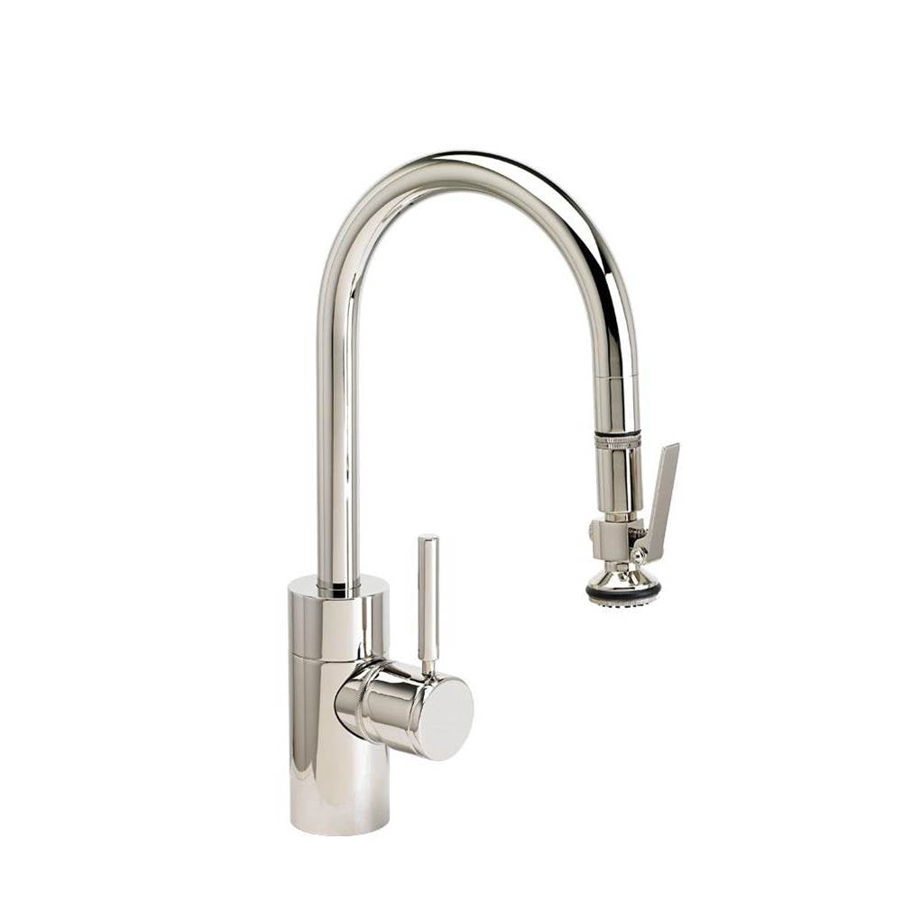 Contemporary Prep Size PLP Pulldown Faucet - Lever Sprayer