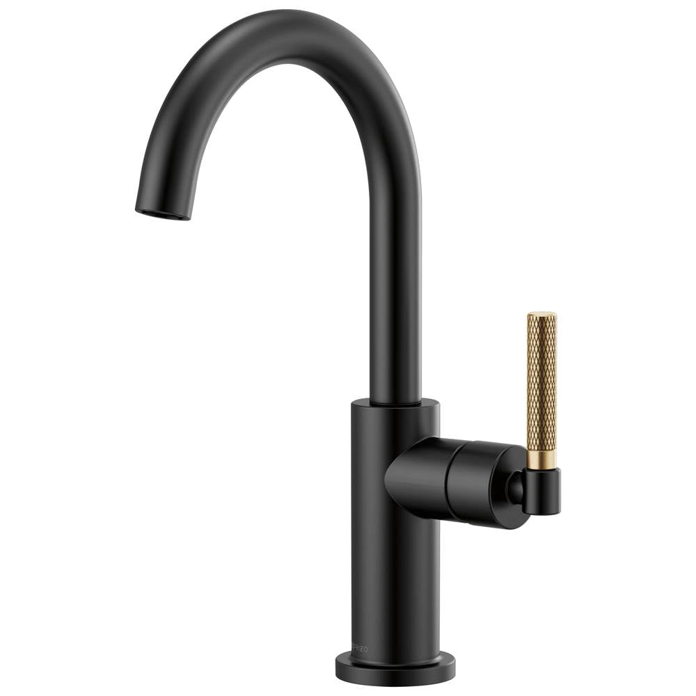 Litze Bar Faucet with Arc Spout and Knurled Handle Kit