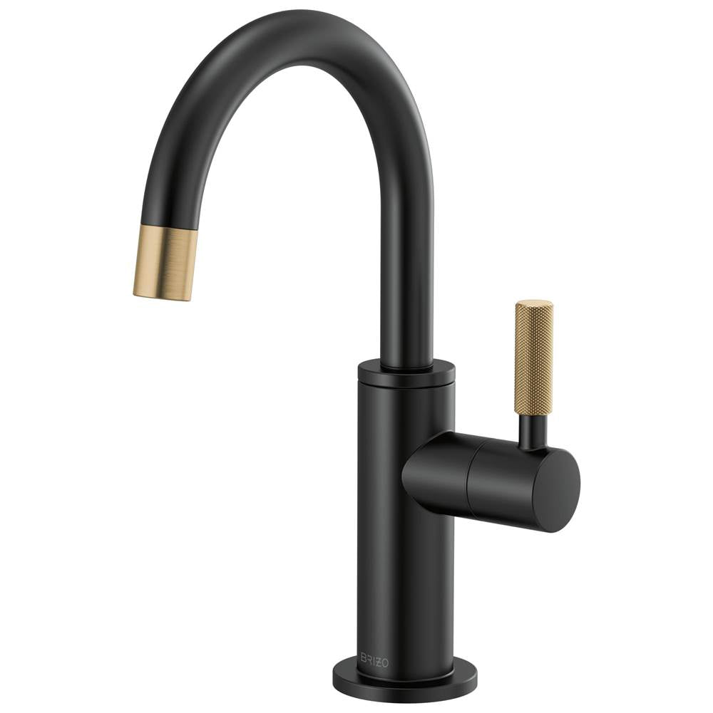 Litze Beverage Faucet with Arc Spout and Knurled Handle