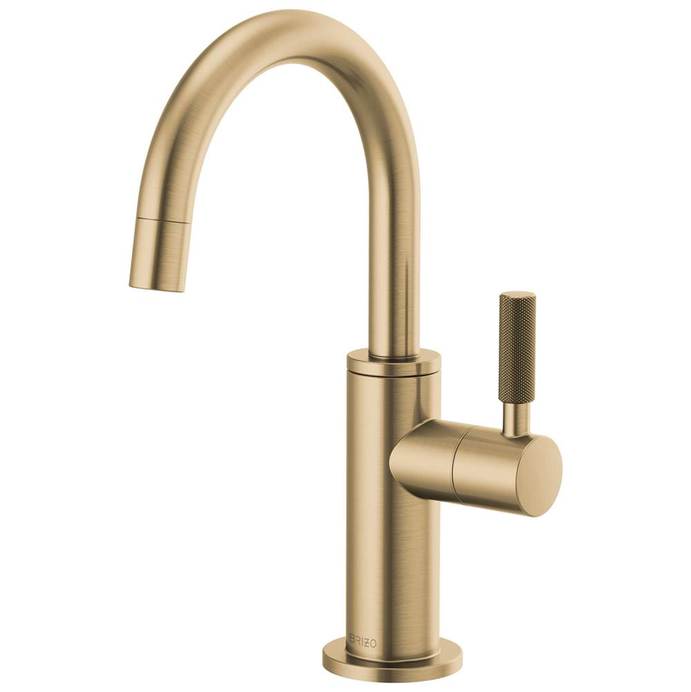 Litze Beverage Faucet with Arc Spout and Knurled Handle