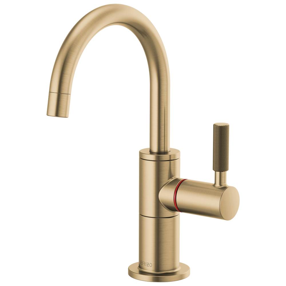 Litze Instant Hot Faucet with Arc Spout and Knurled Handle