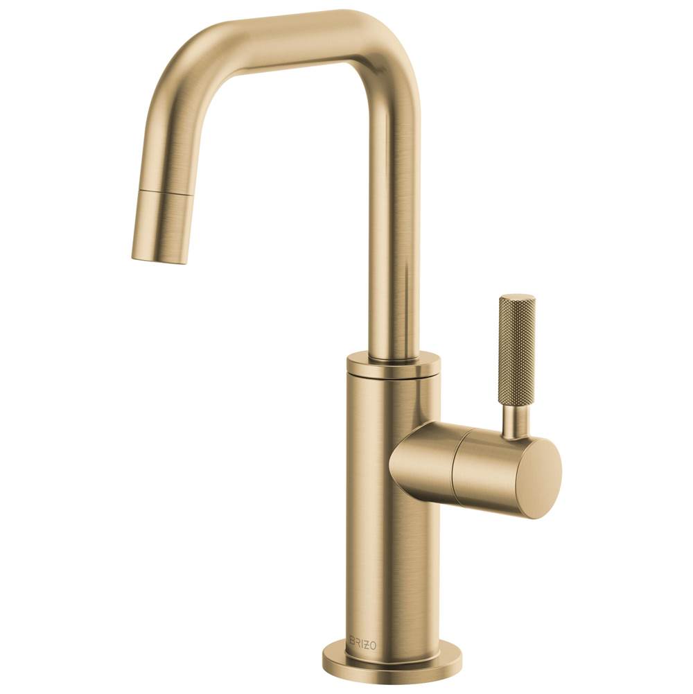 Litze Beverage Faucet with Square Spout and Knurled Handle