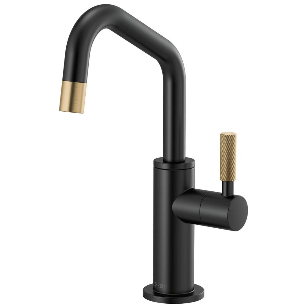 Litze Beverage Faucet with Angled Spout and Knurled Handle