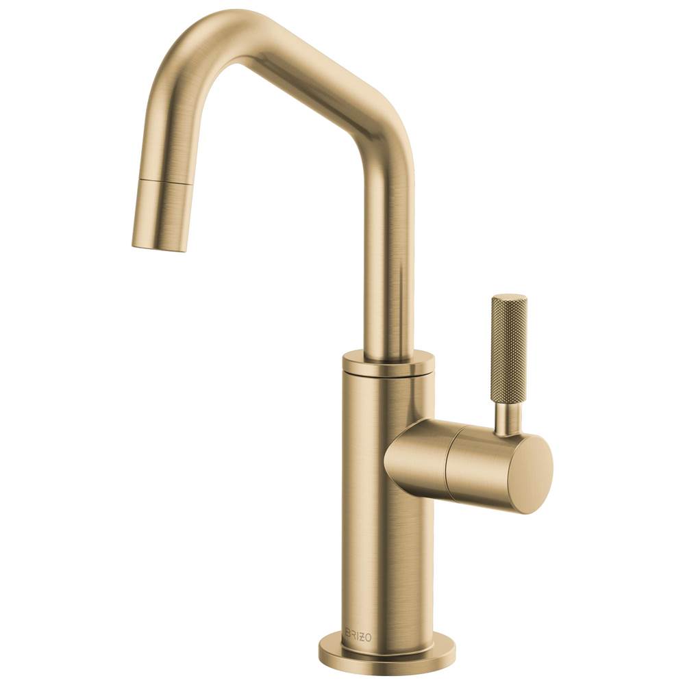 Litze Beverage Faucet with Angled Spout and Knurled Handle