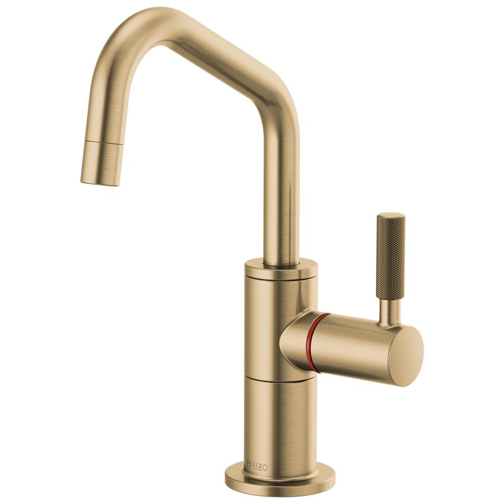 Litze Instant Hot Faucet with Angled Spout and Knurled Handle