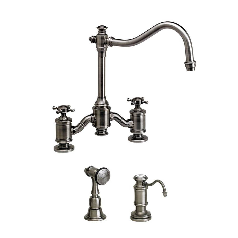Annapolis Bridge Faucet - Cross Handles - 2pc. Suite