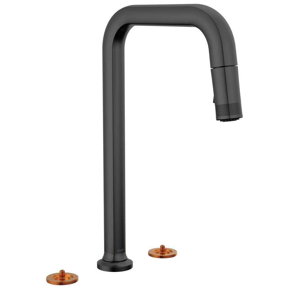 Kintsu Widespread Pull-Down Faucet with Square Spout - Less Handles