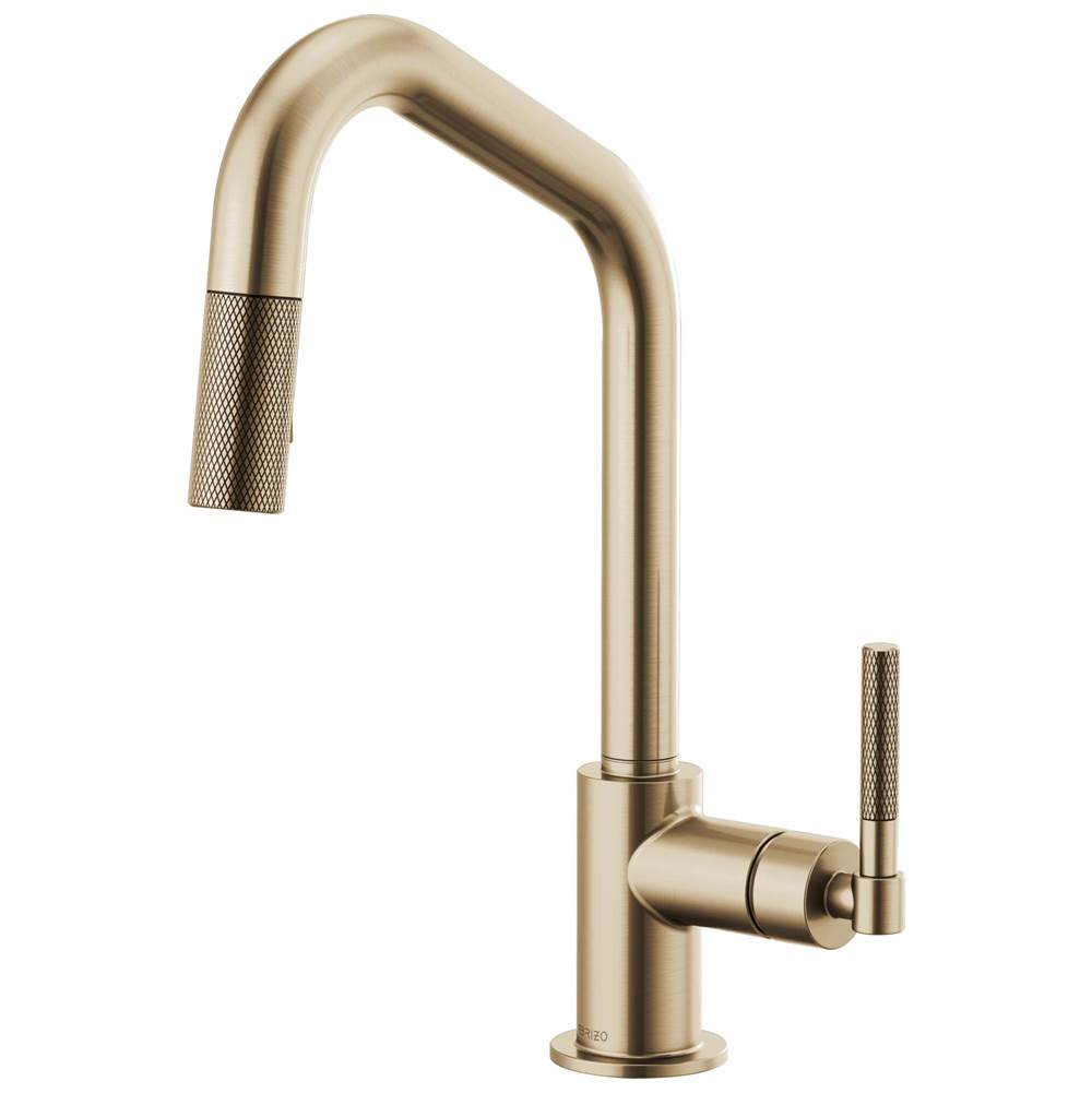 Litze Pull-Down Faucet with Angled Spout and Knurled Handle