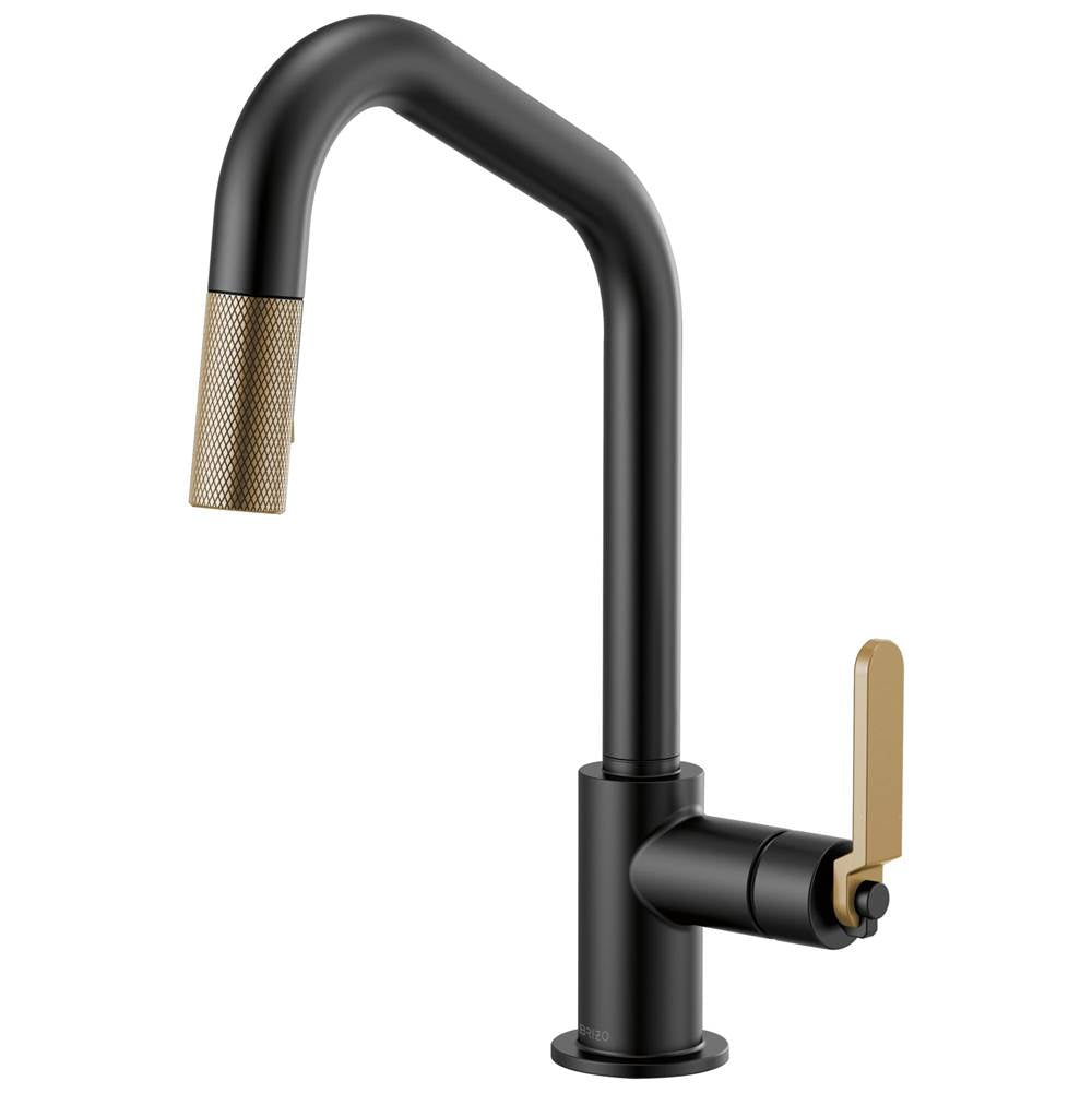 Litze Pull-Down Faucet with Angled Spout and Industrial Handle