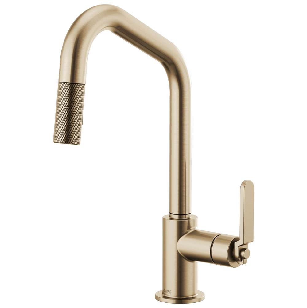 Litze Pull-Down Faucet with Angled Spout and Industrial Handle