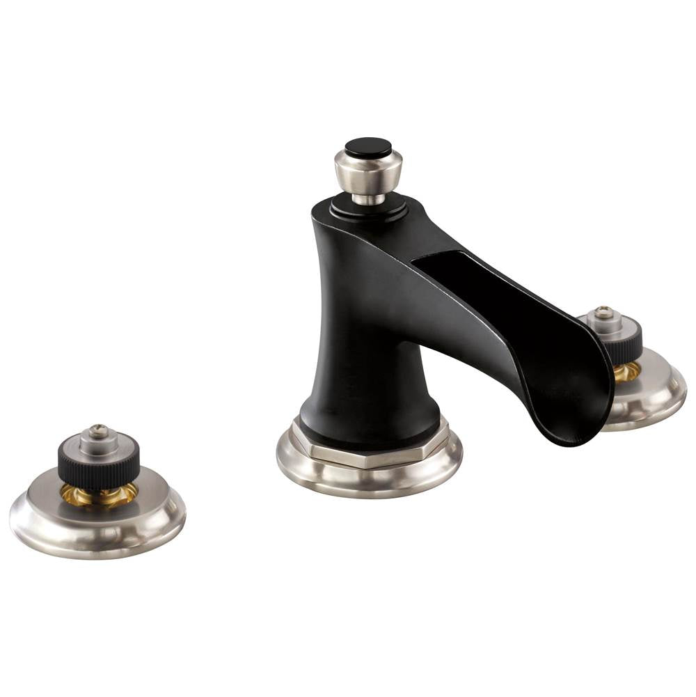 Rook Widespread Lavatory Faucet with Channel Spout - Less Handles 1.2 GPM