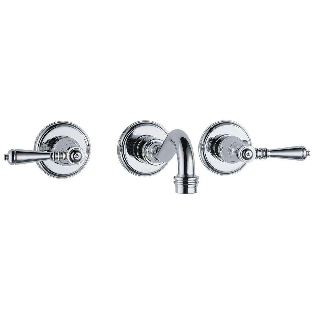 Tresa Two-Handle Wall Mount Lavatory Faucet with Lever Handles 1.2 GPM