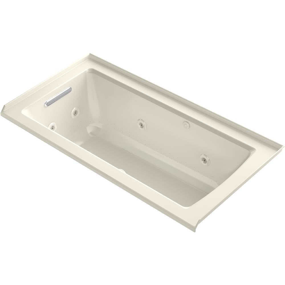 Archer 60" x 30" alcove Heated BubbleMassage air bath and whirlpool, left drain