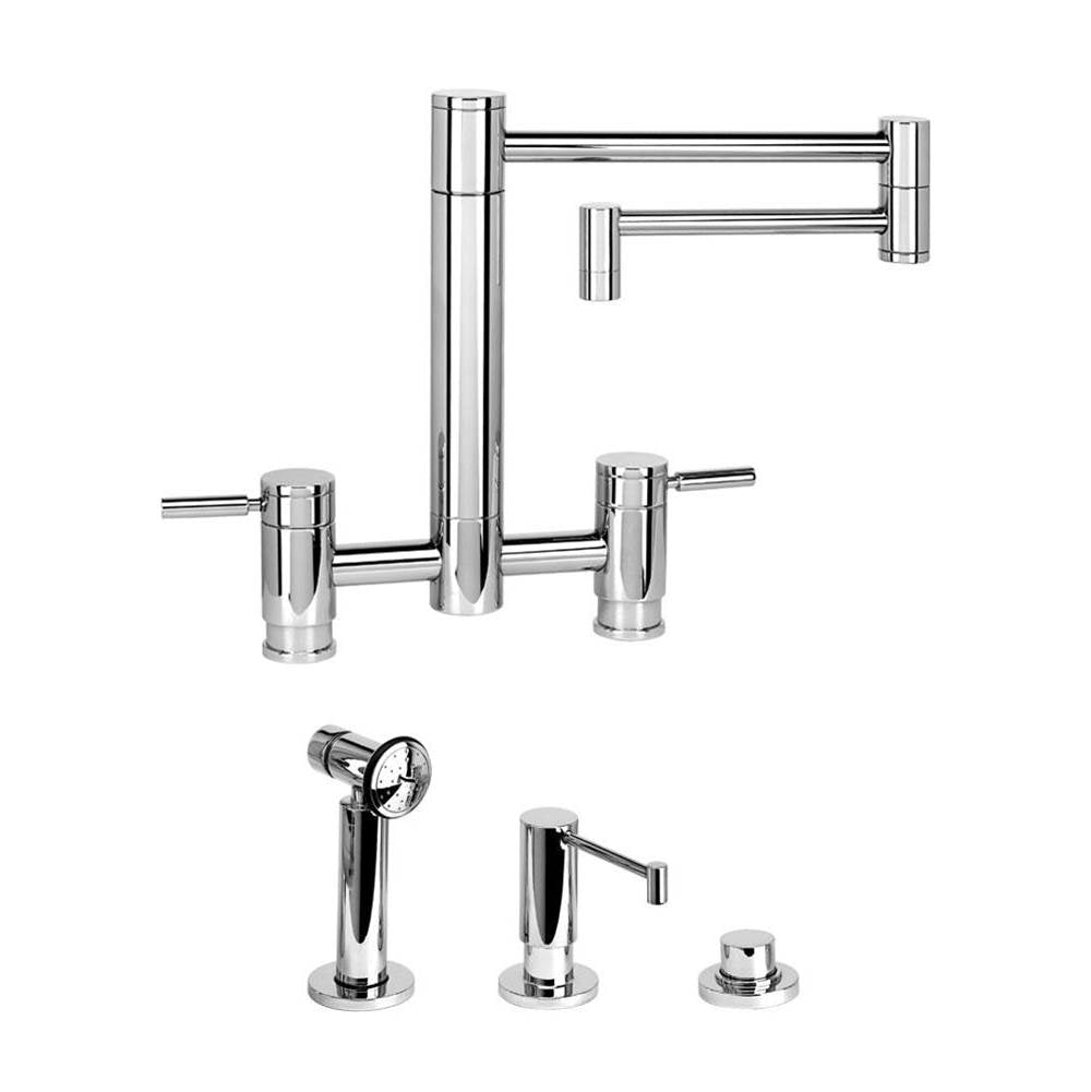 Hunley Bridge Faucet - 18" Articulated Spout - 3pc. Suite