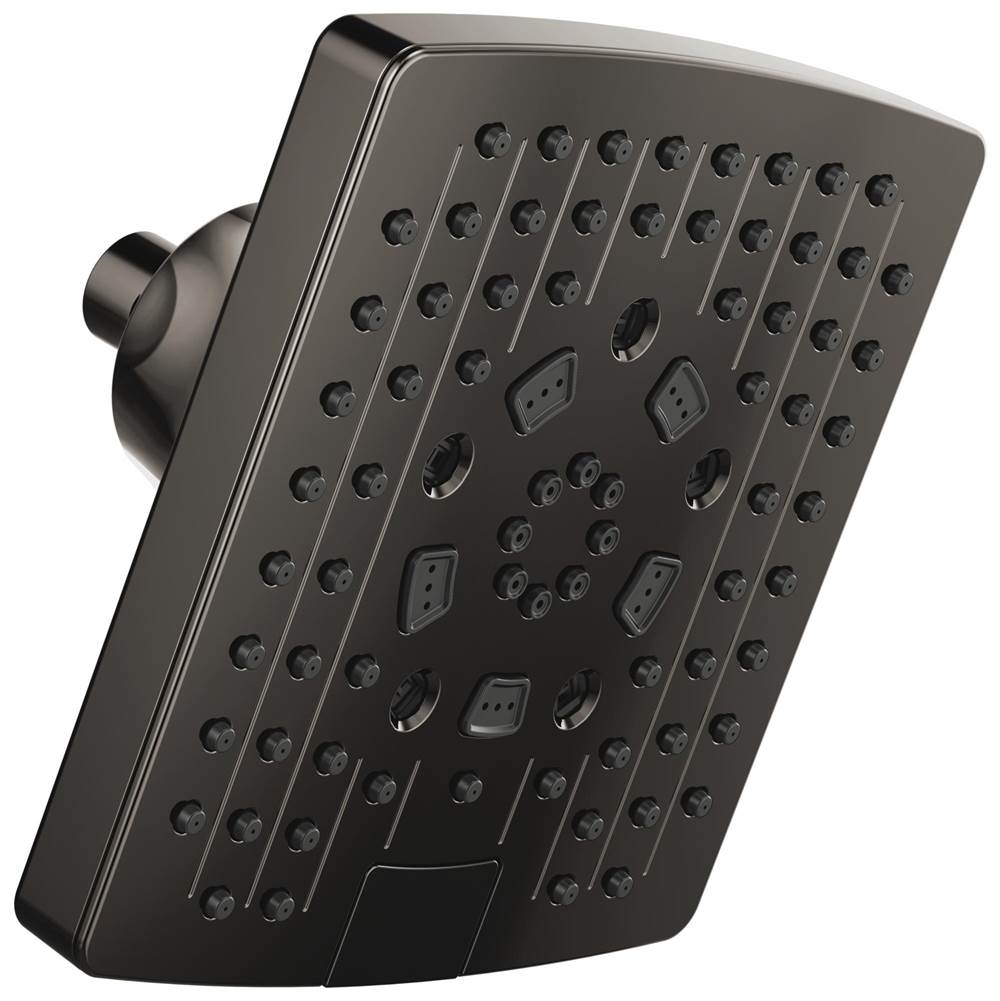 Universal Showering 7" Linear Square H2Okinetic<sup> </sup> Multi-Function Wall Mount Showerhead