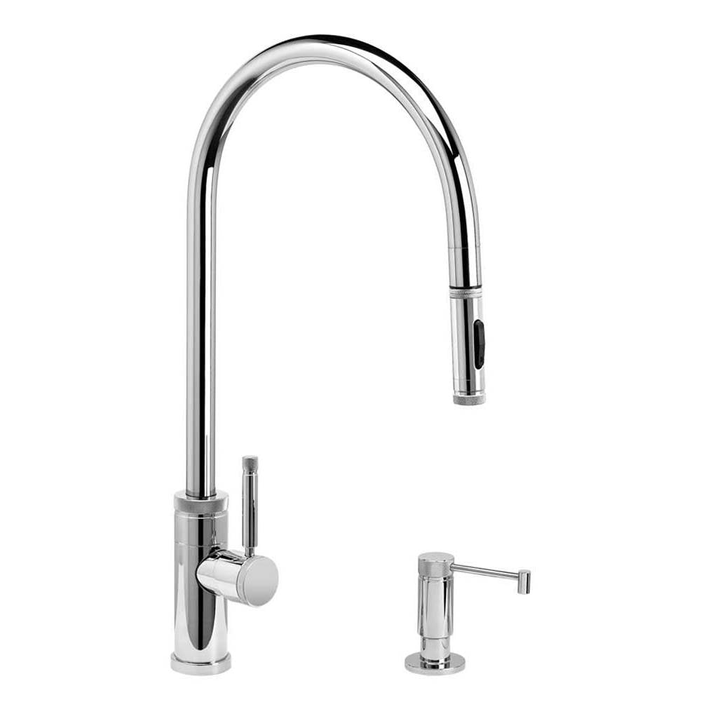 Industrial Extended Reach PLP Pulldown Faucet - Toggle Sprayer - 2pc. Suite