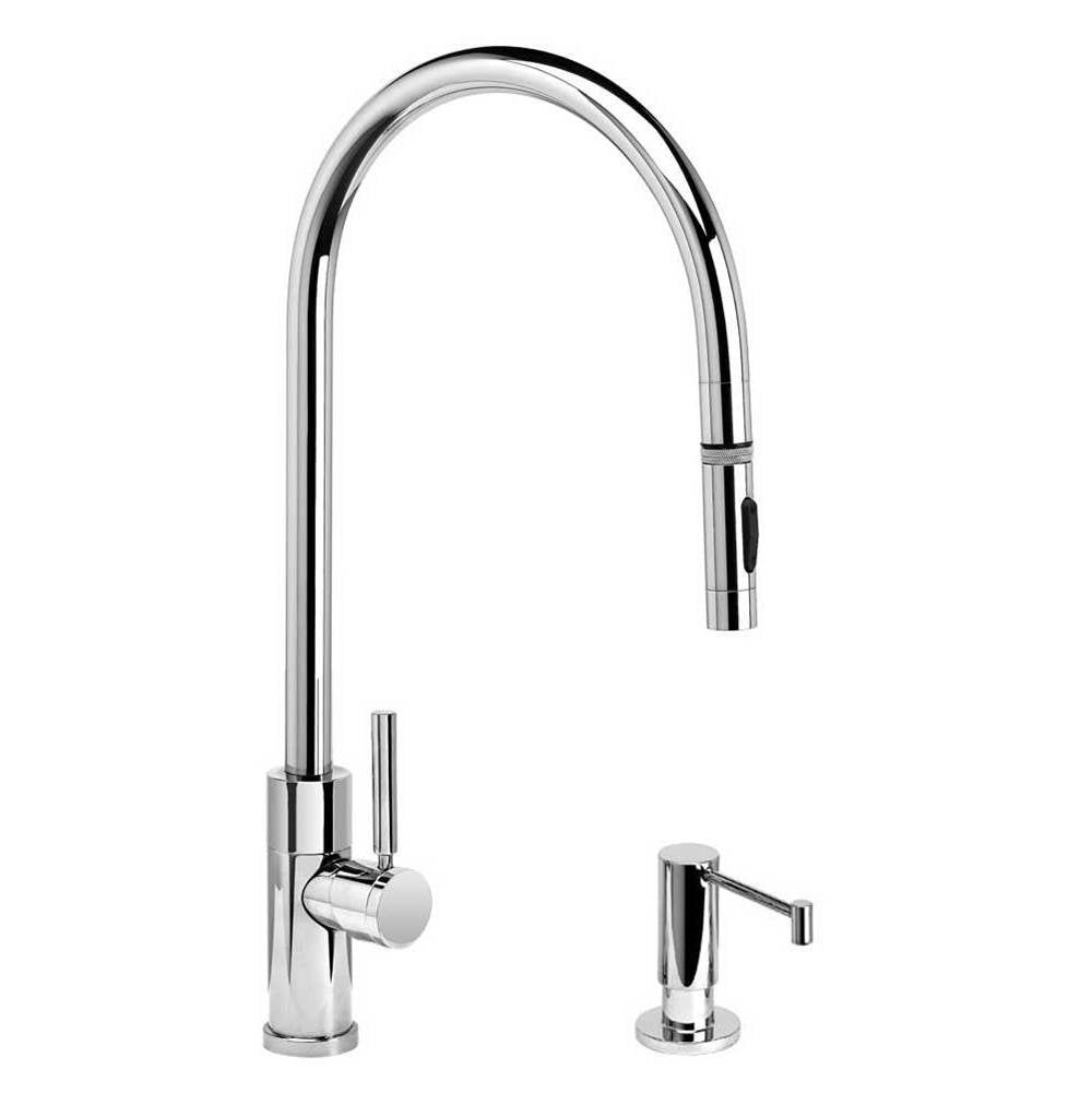 Modern Extended Reach PLP Pulldown Faucet - Toggle Sprayer - 2pc. Suite