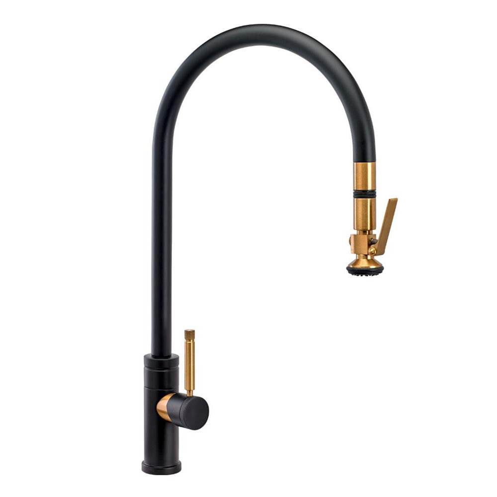 Industrial Extended Reach PLP Pulldown Faucet - Lever Sprayer