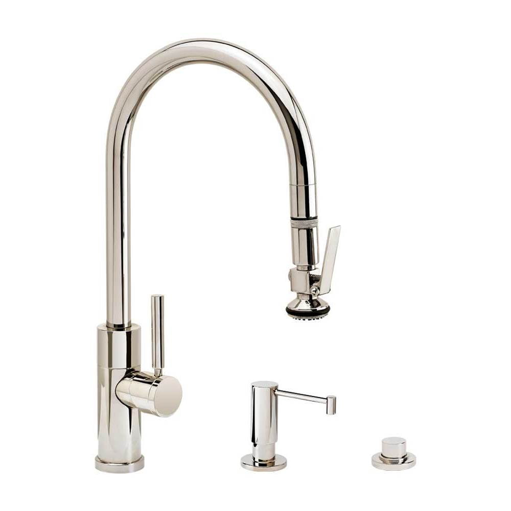 Modern PLP Pulldown Faucet - Lever Sprayer - 3pc. Suite