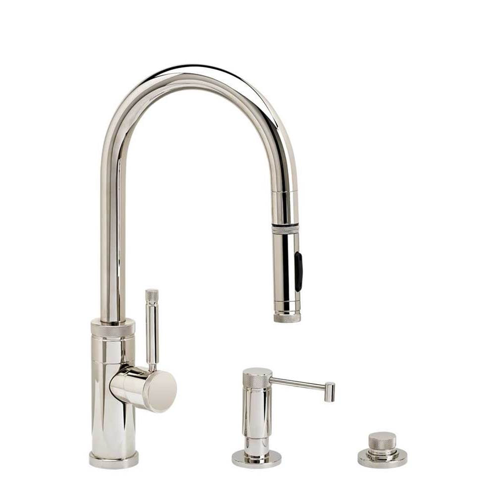 Industrial Prep Size PLP Pulldown Faucet - Toggle Sprayer - 3pc. Suite