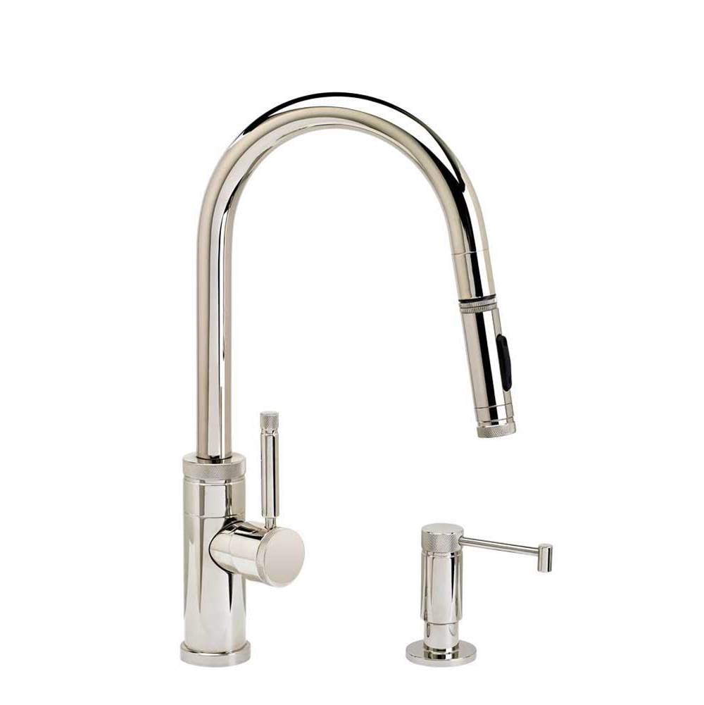Industrial Prep Size PLP Pulldown Faucet - Toggle Sprayer - Angled Spout - 2pc. Suite